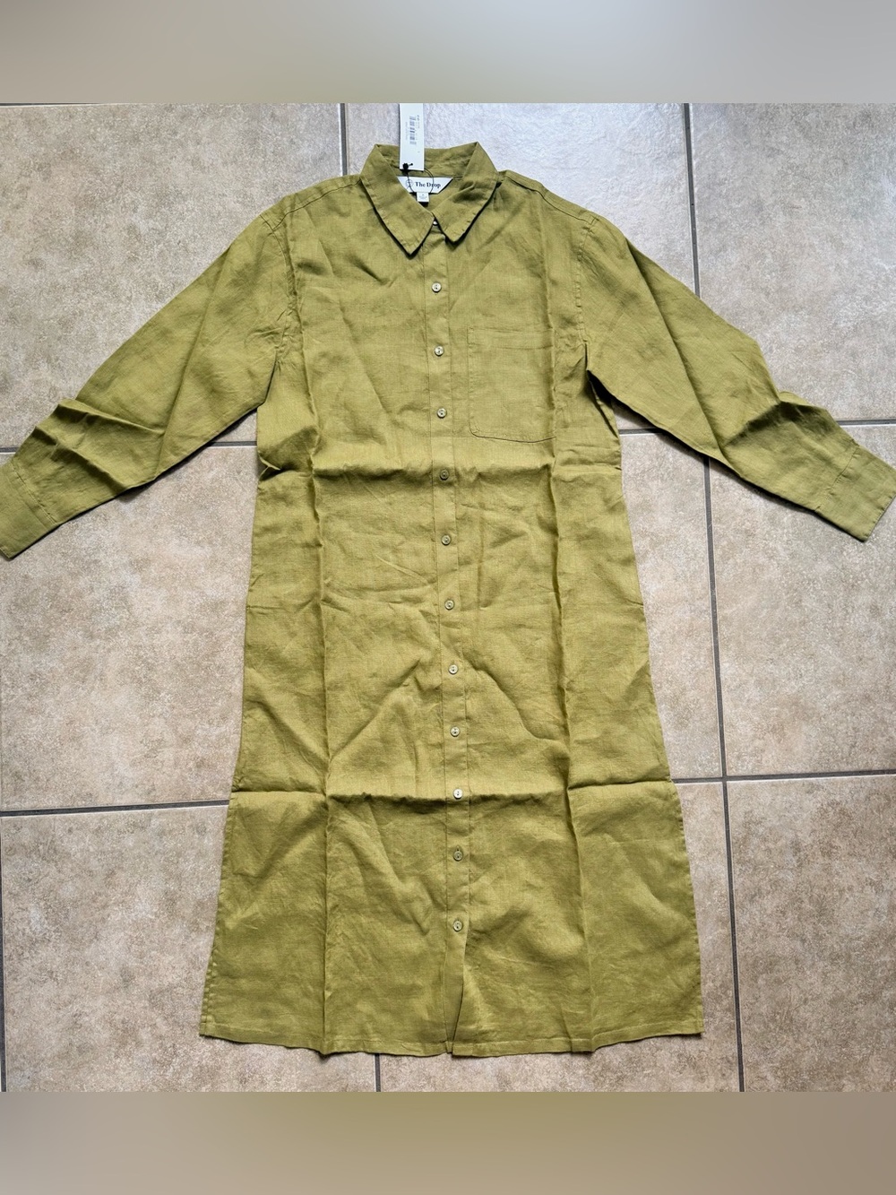 The Drop Fiona Shirt Dress Size Small Olive Oil New FAST SHIPPING